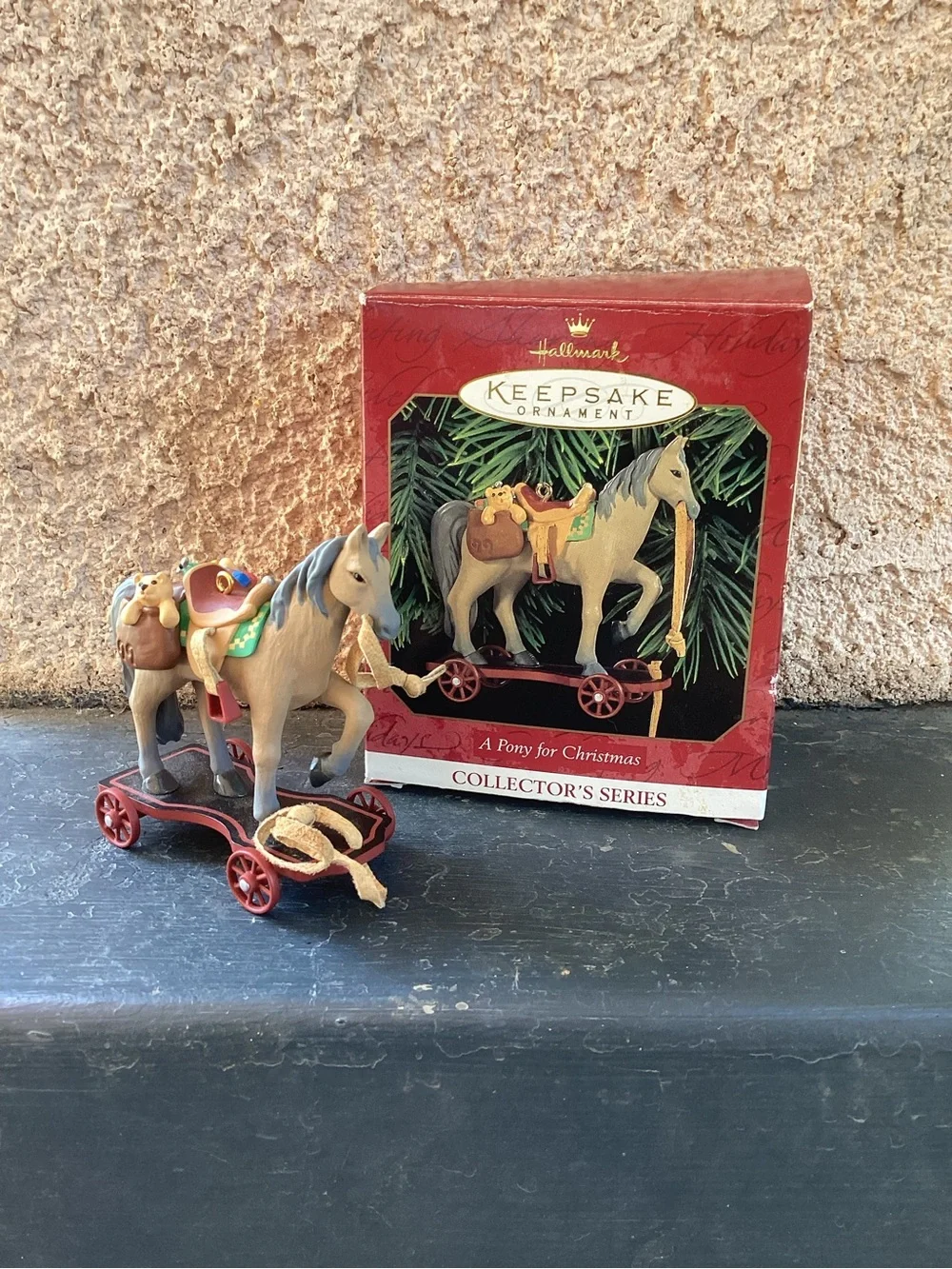 1999 Hallmark Keepsake 'A Pony for Christmas' Vintage Ornament